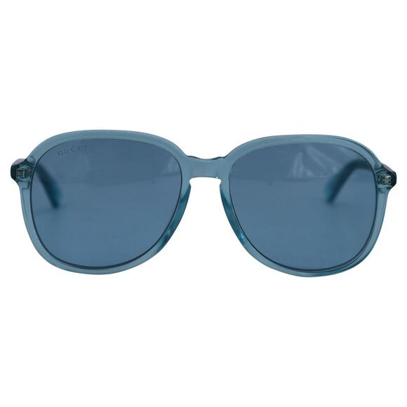 Gucci Accessories - Gucci GG0259S Round Frame Sunglasses in Light Blue Acetate